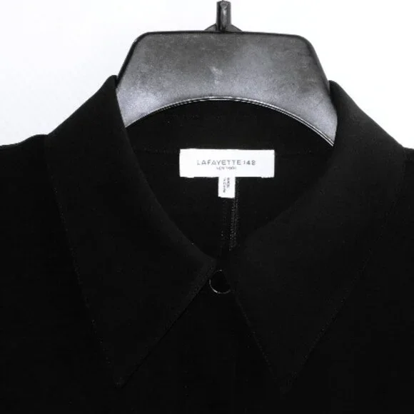 Lafayette 148 New York Black Shirt Dress in Size 10